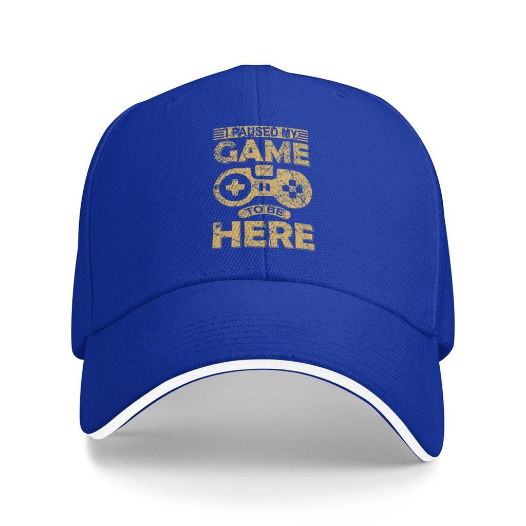 I Paused My Game To Be Here Game Controller Baseball Caps Snapback Baseball Hats Breathable Casual Casquette Outdoor for Unisex