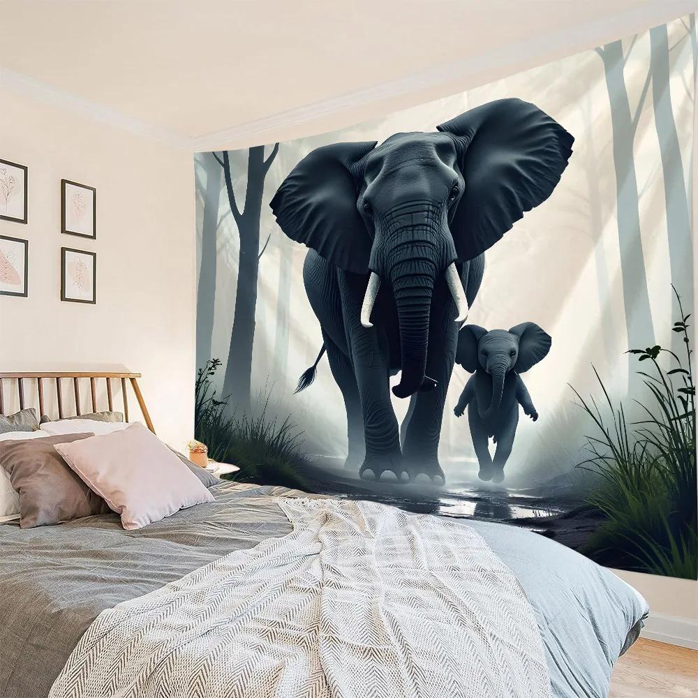 Black Panther Tapestry psychedelic Animal Wall Hanging Bohemian Mysterious Hippie Background Poster Fabric Hanging Painting