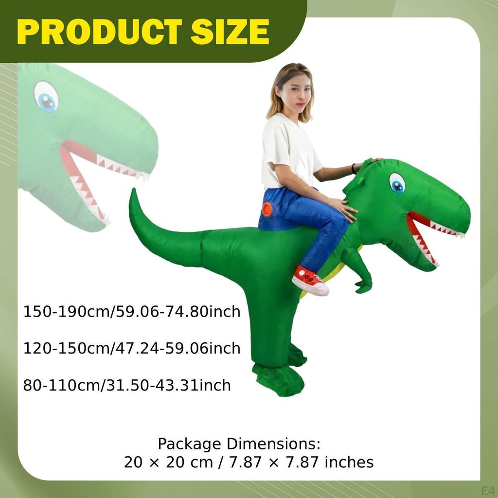 Costume Gonfiabile di Dinosauro Travestimento Ruoli Gioco Festa Cosplay Completo Corpo per