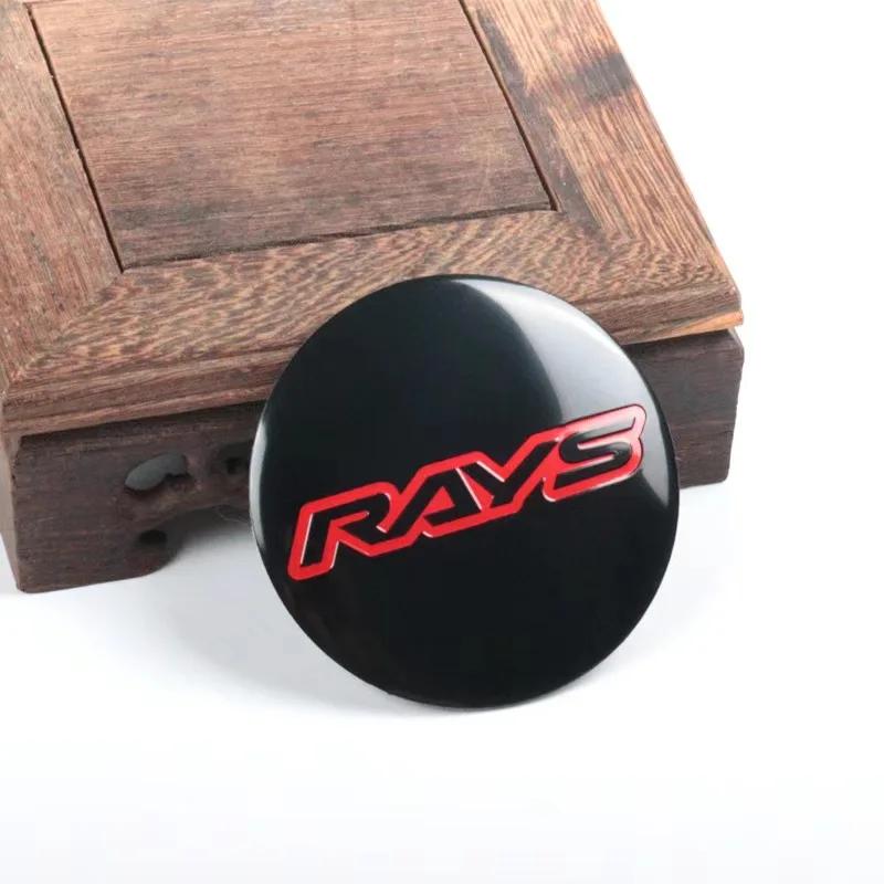 4pcs/Set 45mm 50mm 56mm 65mm RAYS Emblem Logo Stickers Car Wheel Center HubCaps Sticker Car Badge Styling Decoration Accessories