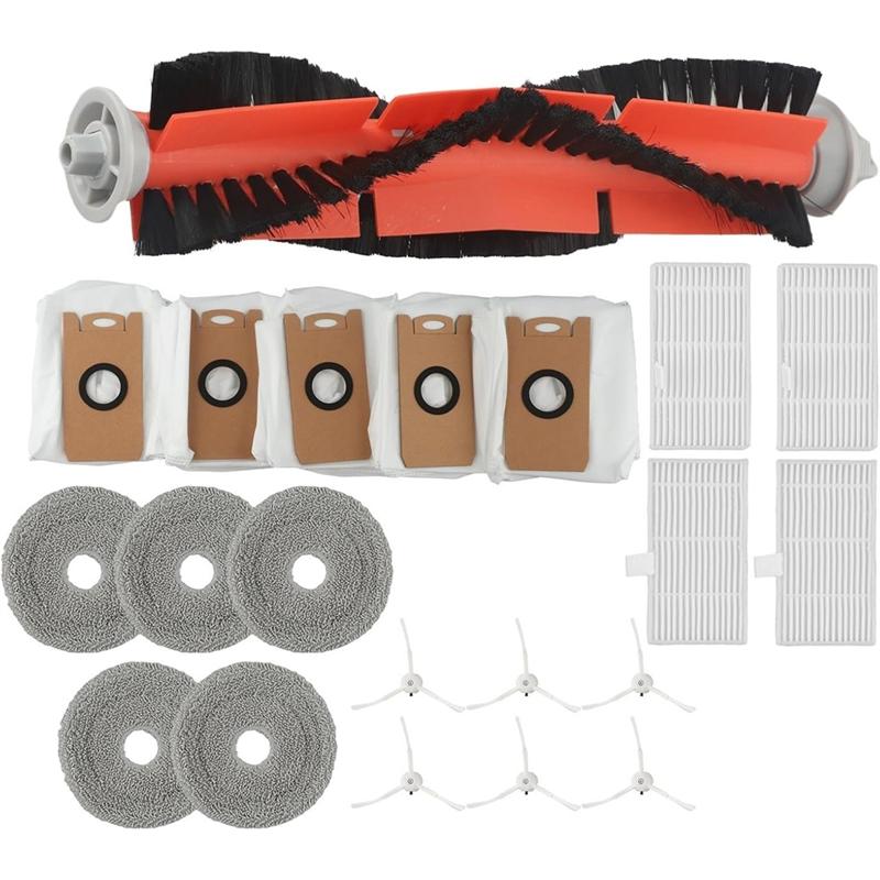 A65T-For Ultenic MC1 Vacuum Cleaner Parts Main Side Brush Hepa Filter Roller Mop Pads Dust Bags Accessories Kit