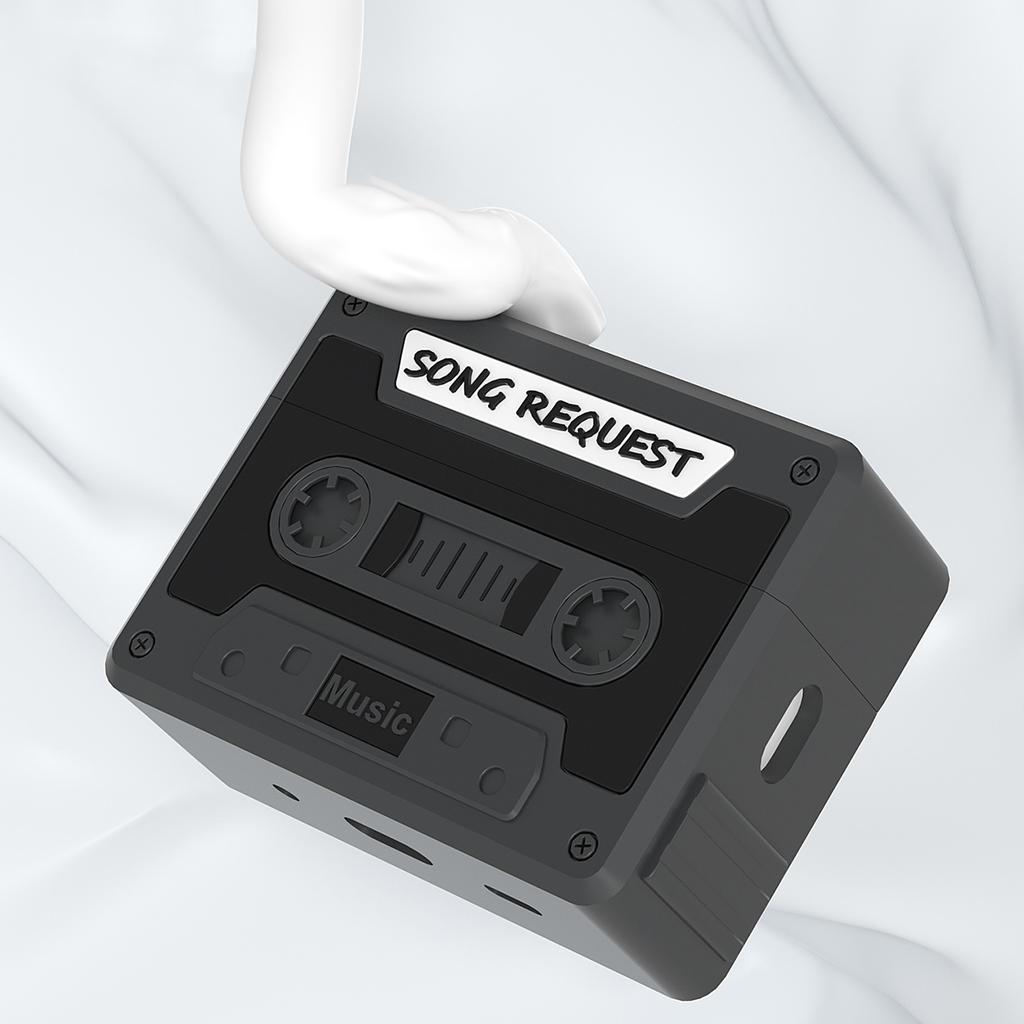 For Apple AirPods Pro 2/AirPods Pro Case Cassette Tape Design Portable Liquid Silicone Earbuds Cover with Strap