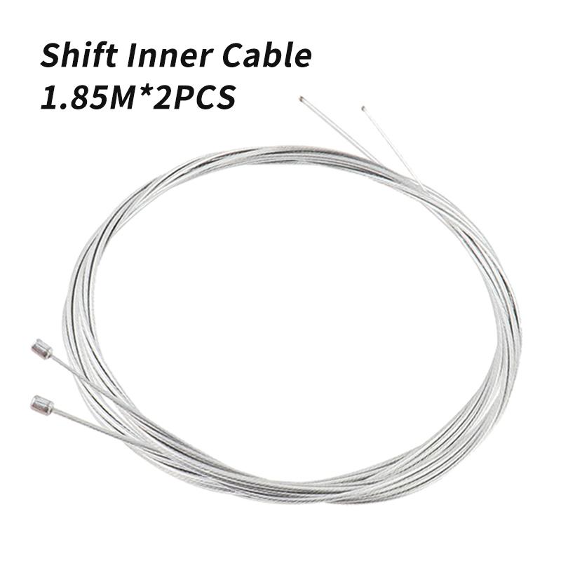 MUQZI Bike Shift Cable Rear Derailleur Wire 1850mm Shifter Inner Line For Brompton Folding Bicycle Cycling Parts 2pcs Silver