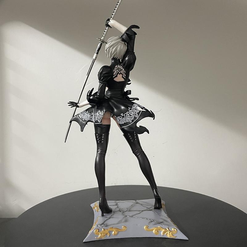 32cm Anime NieR 2B Figure Automata Pod YoRHa No. 2 Type B two Head PVC Action Figure Toy Collection Model Gift