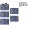 Stiff Double Offset Paper 5Pcs Western Style Envelopes with Gold Foil Trim, Invitation Edge Greeting Card Holders for Wedding, Cards, Business