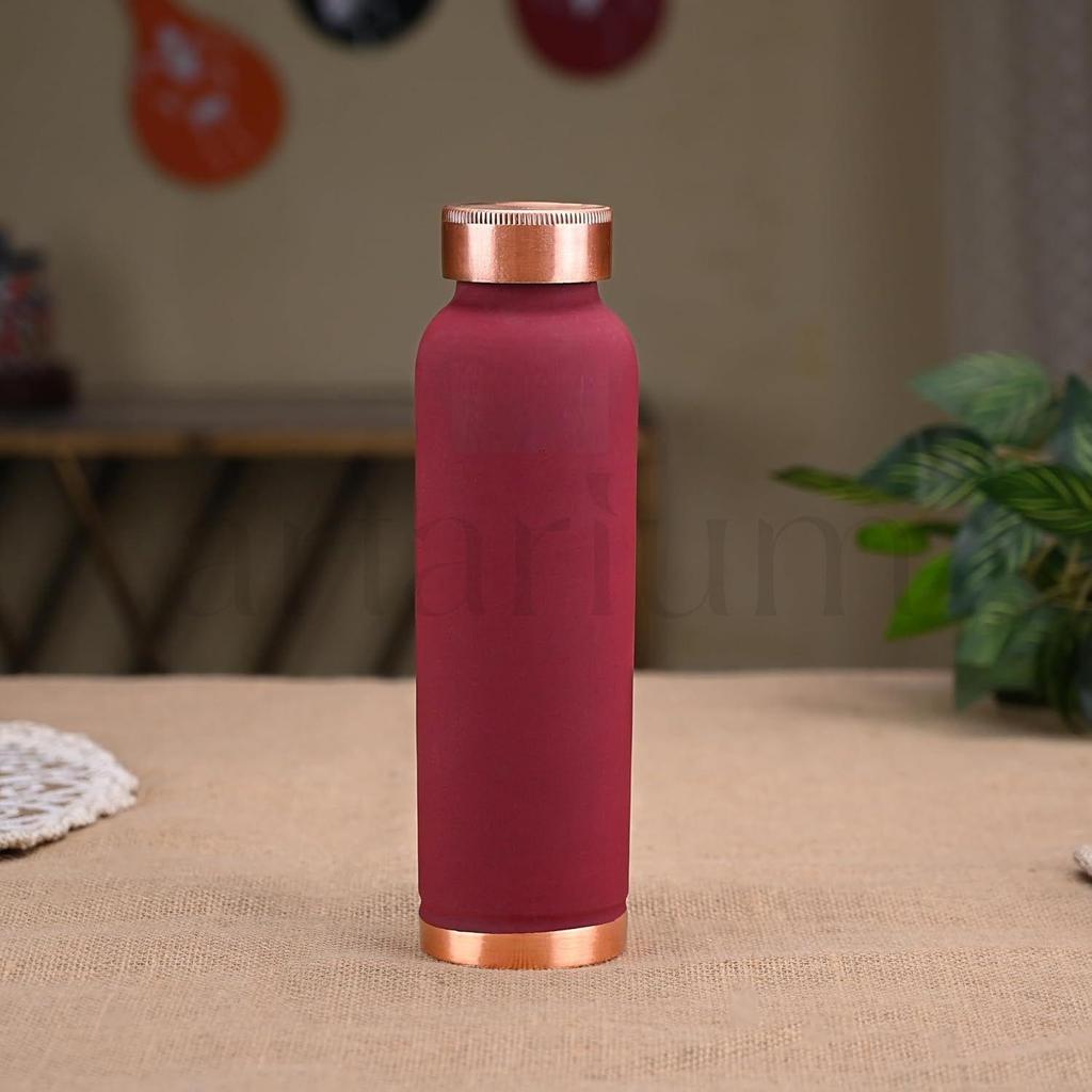 1 Litre Copper Water Bottle Leak Proof BPA Free Water Bottle Office Bottle Boosts Immunity