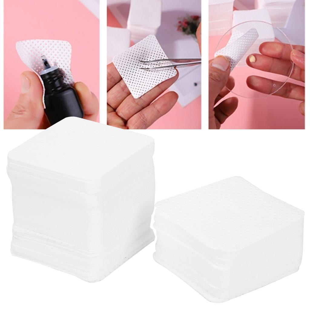 200Pcs Eyelash Extension Glue Wipes NonWoven Nail Polish Removal Wipes Cleaning Pads