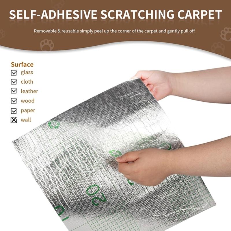 Cats Carpet Replacements for Indoor Trimmable Self Adhesive Scratch Mat Easily Use