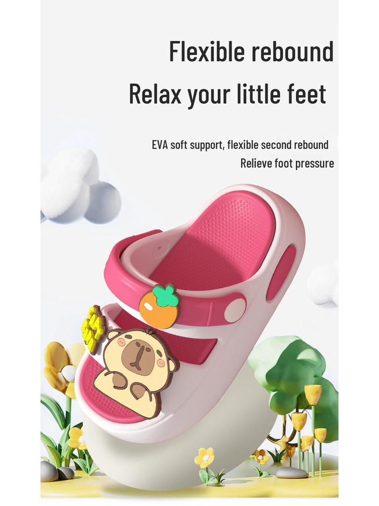 EVA Capybara Non-Slip Soft Sole Cartoon Sandals for Infant and Toddler Boys & Girls