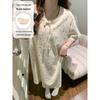 2026 Women's Grey Cartoon Summer Nightgown with Built-in Bra, Round Neck, Short Sleeve, Anti-Nipple, Thin Style for Outerwear and Home Wear.