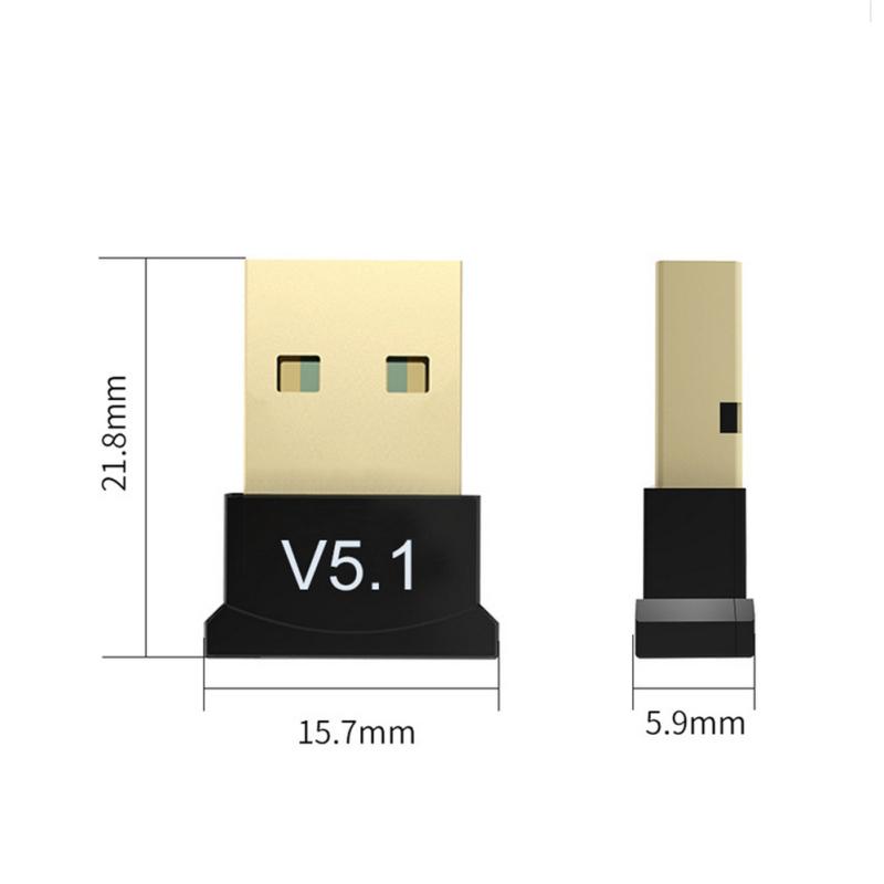 Bezdrátový USB adaptér V5.1 kompatibilní s Bluetooth 5.1 Aux vysílač Adaptér hudebního přijímače pro PC Laptop