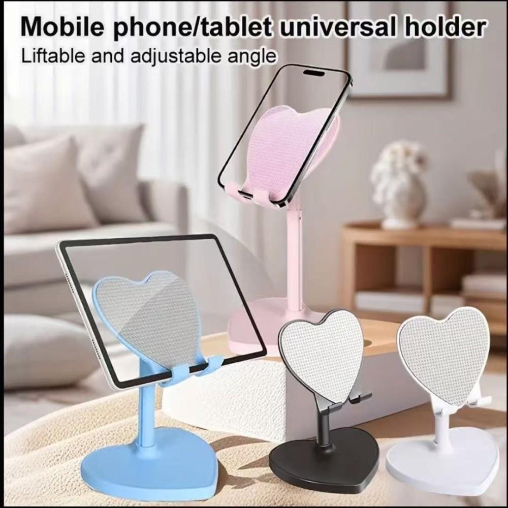 Multifunctional Phone Stand Extendable Design Love Shaped Design Tablet Stand Adjustable Lifting Foldable Live Streaming Stand