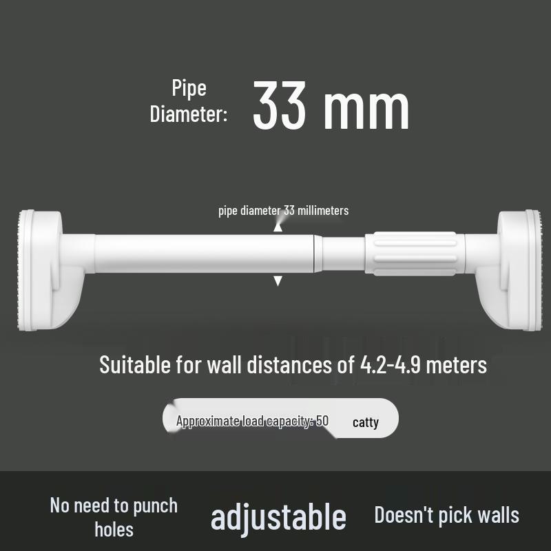Retractable No-Drill Balcony Clothes Drying Rod, 304 Stainless Steel Hanger for Home Use