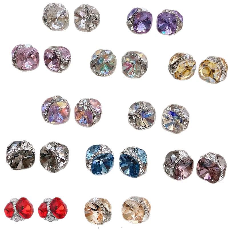 Luxury Square Manicure Accessories with Handmade Stacked Rhinestones - Super Shiny Crystal Nail Art