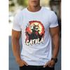 Creative Letter Animal 3D Print Short Sleeve T-shirt Summer Comfortable Fashionable Breathable Plus Size Casual Versatile Sports Men's T-shirt