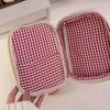 Strawberry Sandwich Makeup Bag Portable Large Capacity Women Multifunctional Plush Toiletry Cosmetics Case
