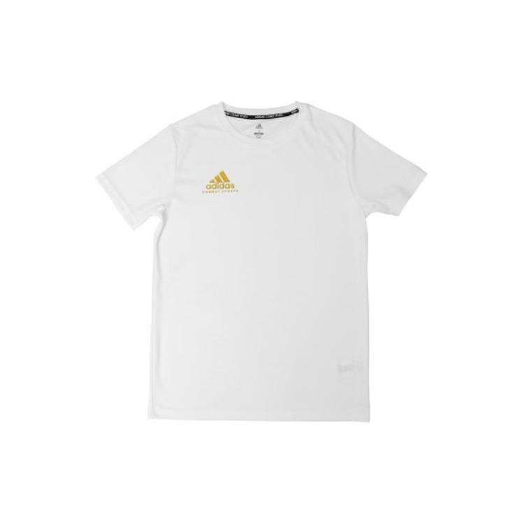 Adidas Sportlife T Shirt Men's White With Gold Logo adiCSTS06P-WG