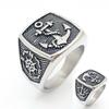 2026 European and American Domineering Casting Anchor Ring, Retro Personality Smearing Oil Pirate Series Men's Ring