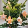 Gingerbread Man & Santa Claus Christmas Tree Ornaments Set - 12 Pieces, In Stock and Ready to Ship