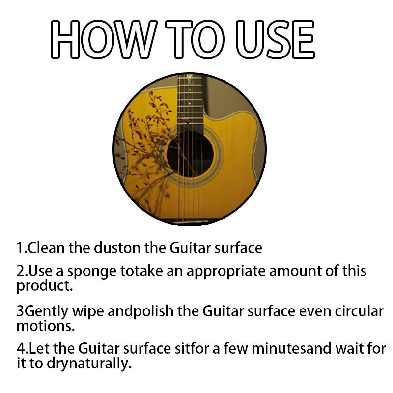 80g Polish Premium per Chitarra, Cera Premium per Chitarra, Polish alla Cera d'Api per Chitarre, Violini, Ukulele, Cura per Chitarre Violini Cera d'Api Corda