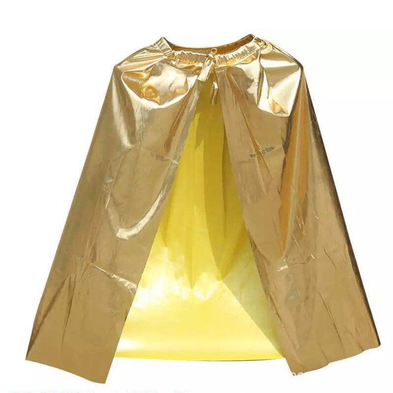Christmas adult cape, performance costumes, bright cloth colorful gold silver red witch wizard cape
