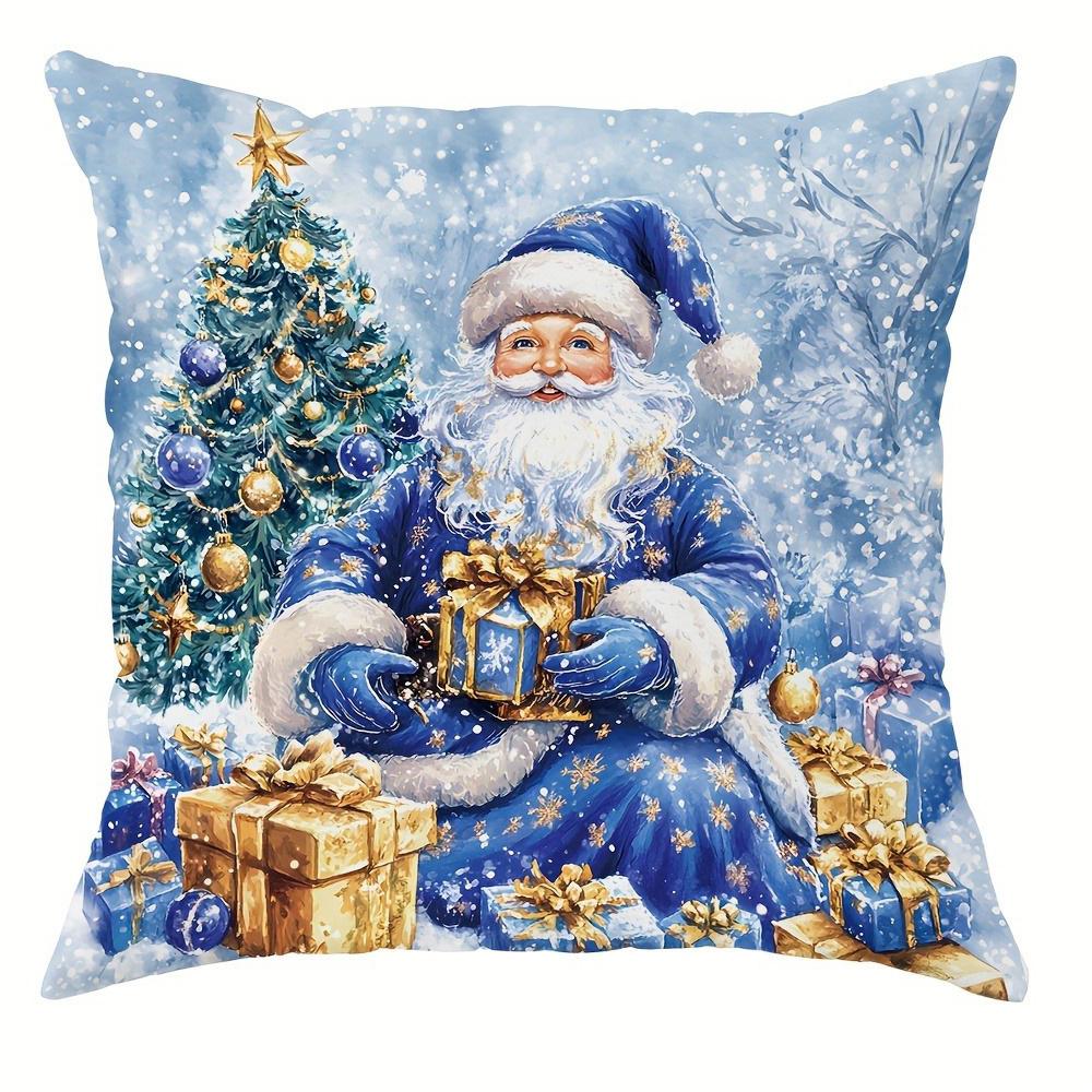 1pcs Christmas Pillows with Winter Scenes ,Suitable for Christmas Home Decoration Pillowcase, Without Pillow Core.