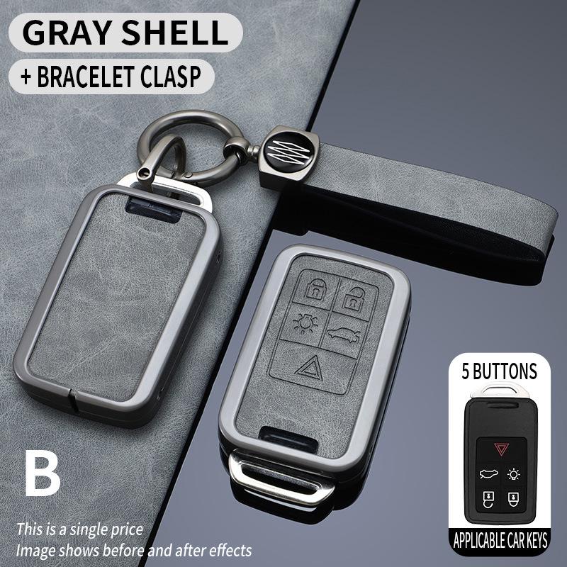Metal Key Cover for Volvo XC60, XC90, S60, S80L, V60 - Full Shell Protection for Men