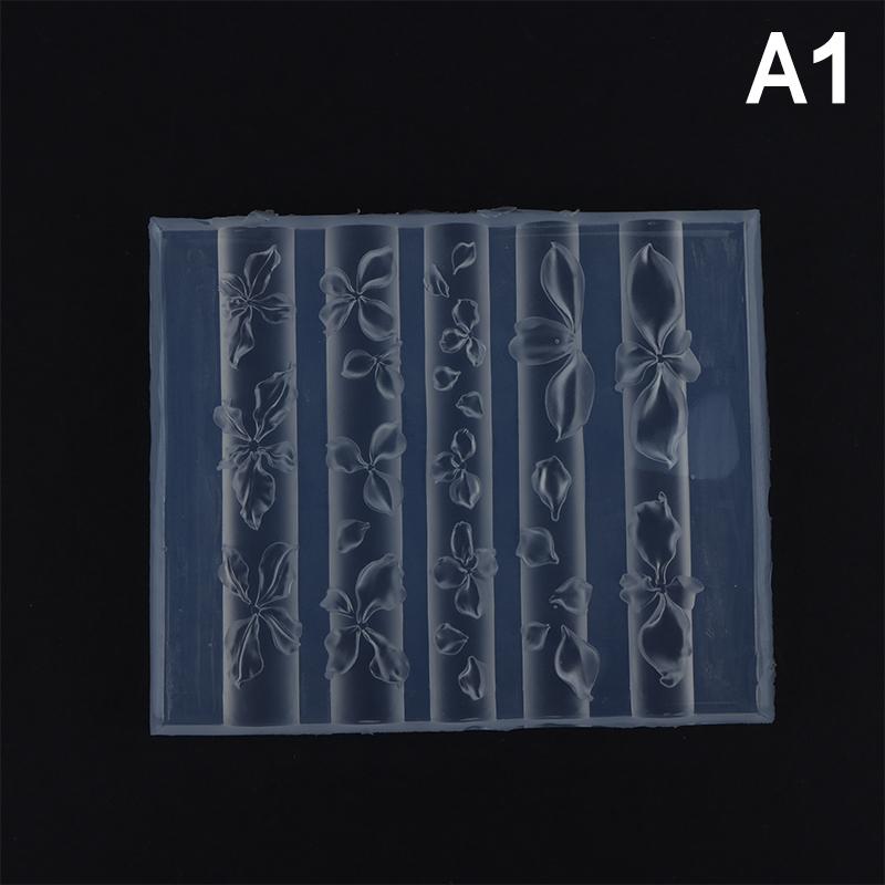 Ice Flower Rose Nail Art Mold Hand Carved Silicone Cute Nail Charm Casting Tool for DIY Manicure Beginners