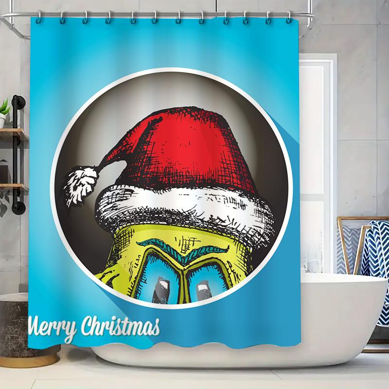 Tu Christmas Shower Curtain Merry Xmas Holiday Festive Decor Bathroom Waterproof Fabric Holiday Decor Holiday Gift Xmas Decor Ho