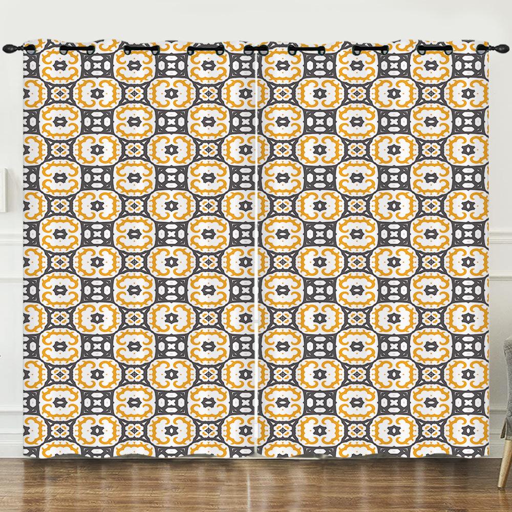 Perdele Perdele Boeme Perdele Blackout cu Imprimare Digitală Dormitor Fără Găurire