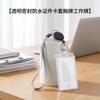 Transparent Dual Card Holder with Retractable Badge Reel and Clip Clear PS Plastic ID Card Case for Work Office Events