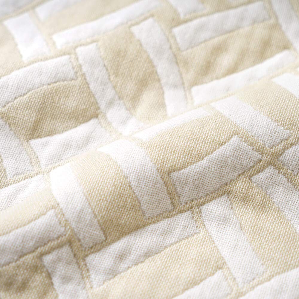10mois Fluffy Gauze Long Hanten Kagome 19171022 (6-Layer Gauze) (Hanten), Pattern, Beige,