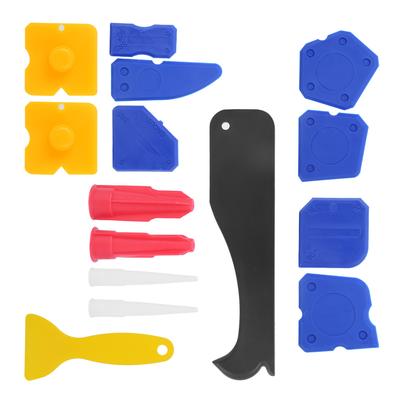 15StückSet Silikon Dichtmittel Werkzeuge Schaber Spachtel Reiniger Glas Fenster Handbetriebenes Werkzeug