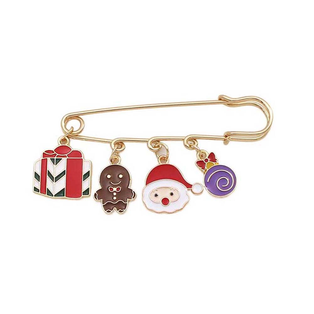 Decorative Santa Claus Jewelry Accessories Christmas Brooch Lapel Pin Brooches Christmas Buckle Pin