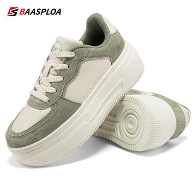 Scarpe da donna Scarpe casual da rialzo da donna Pu Scarpe da passeggio resistenti all'usura antiscivolo traspiranti per esterni Scarpe con plateau antiscivolo per esterni