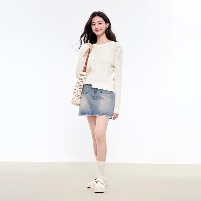 Women's 100% Cotton Round Neck Knit Top