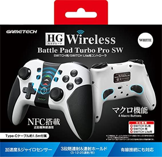 Nintendo Switch Wireless Controller Wireless Battle Pad Turbo ProSW Switch "HG (White)" -