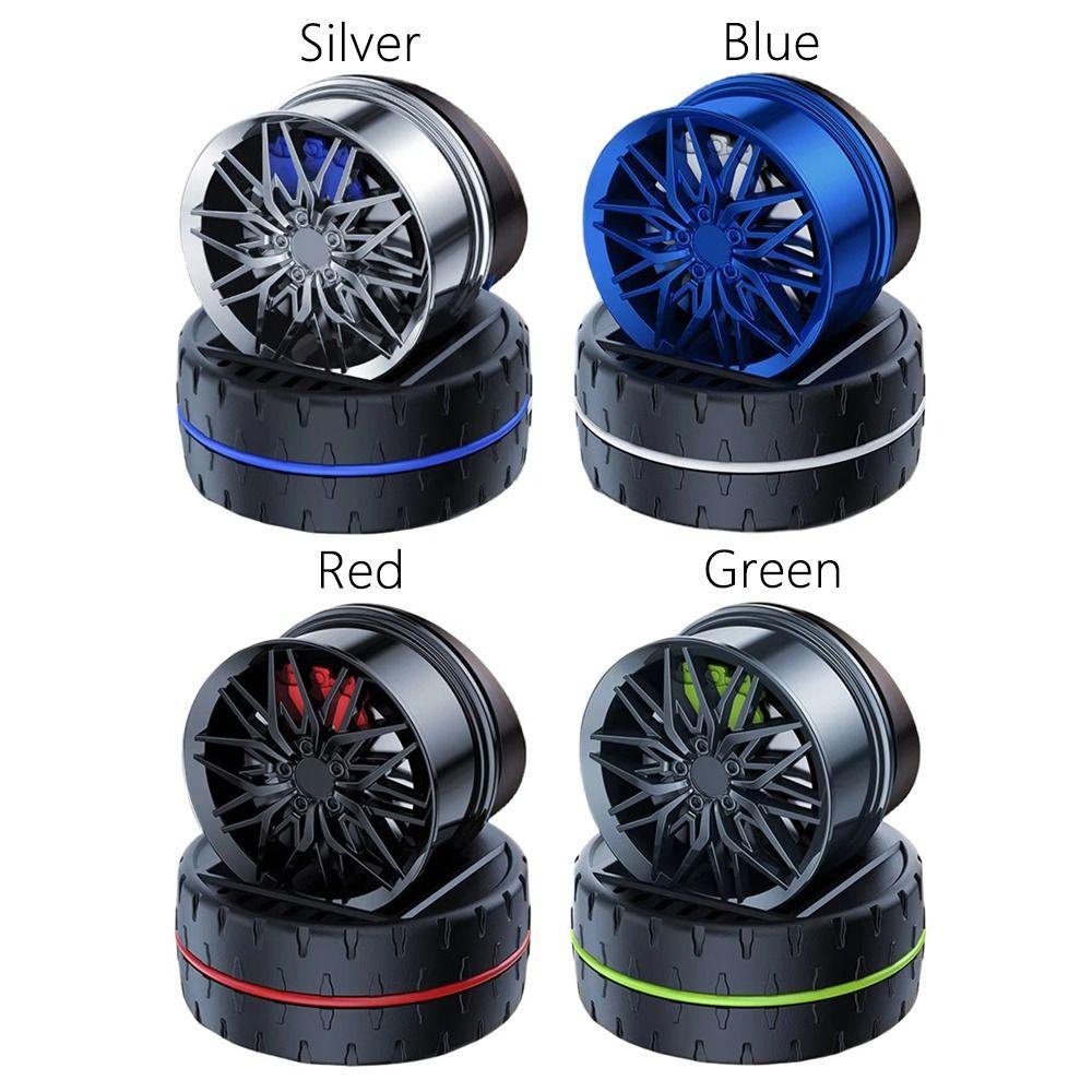 1Pcs Solar Powered Air Freshener Diffuser Simulated Wheels Auto Aroma Diffuser  Home Decor