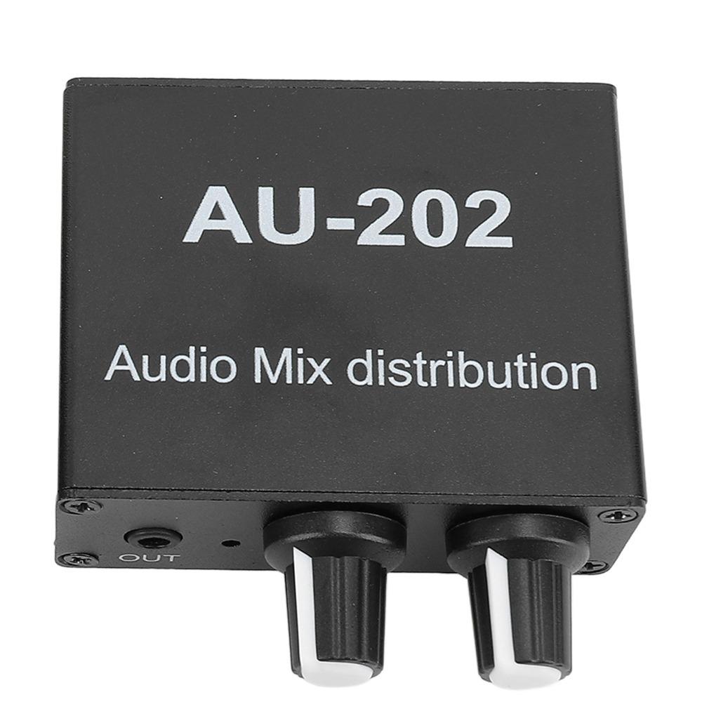 3.5mm Stereo Mixer Independent Volume Control Headphone Mixer  For Headphone