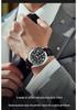 SANDA Men's Luminous Quartz Watch with Moon Phase, Calendar, and Leather Strap - Waterproof Business Casual Design.