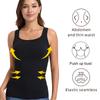 Women Compression Vest Shapewear Square Neck Tank Top Tummy Control Body Shaper Waist Trainer Camisole Padded Soft Underwear