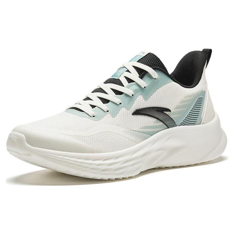 New Anta Cushioning Anti Slip And Wear Resistant Low Top Running Shoes Men's White Blue 912415522-2