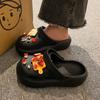 Niche cartoon cute outer hole shoes women's summer new thick-soled non-slip breathable bag head cool slippers soft
