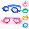 New TPE Cartoon Children's Swimming Glasses Boys Girls Children Babies Waterproof Anti-fog HD Crab Hanging Bag