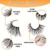 7 Pares De Pestañas Postizas Con Tallos Transparentes, Alargadas, Cruzadas Y Pestañas Postizas Rizadas Gruesas
