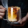 Double Layer Glass Mug With Handle Heat Resistant Glass Coffee Cup Fashion Multi Style Borosilicate Glass Cup