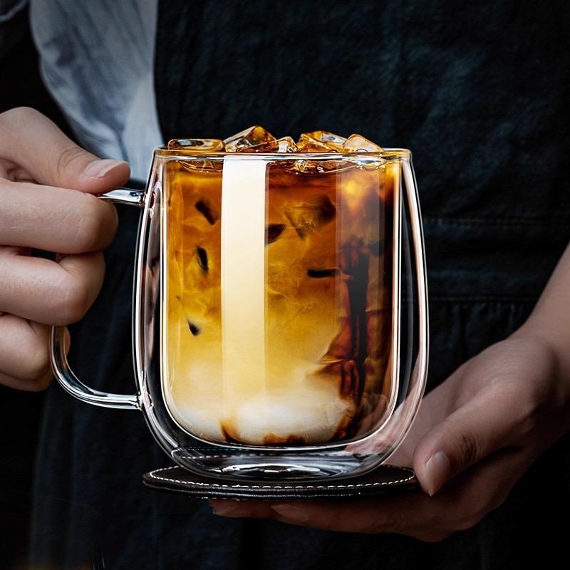 Double Layer Glass Mug With Handle Heat Resistant Glass Coffee Cup Fashion Multi Style Borosilicate Glass Cup