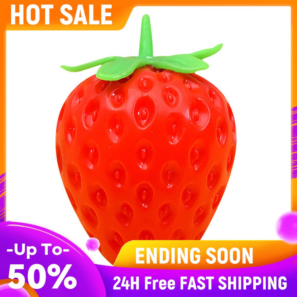 

Strawberry Squishies Ball Fruit Sensory Balls Strawberry Decompression Toy for Kids Adults Autism Birthday Gifts China Mainland