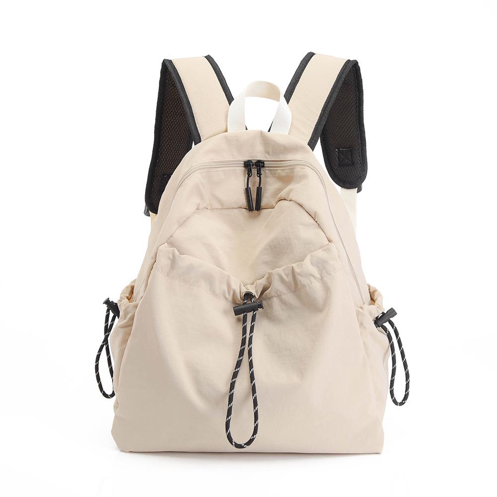 Women's Nylon Backpack Middle School Student Schoolbag Large Capacity Campus Lightweight Travel Bag