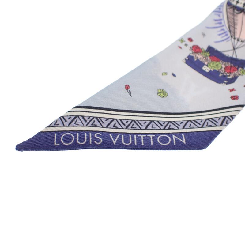 Louis Vuitton M79533 Scarf Blue/beige Silk Women